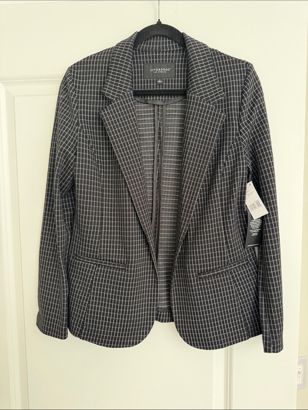 Liverpool Black Windowpane Suit Jacket
